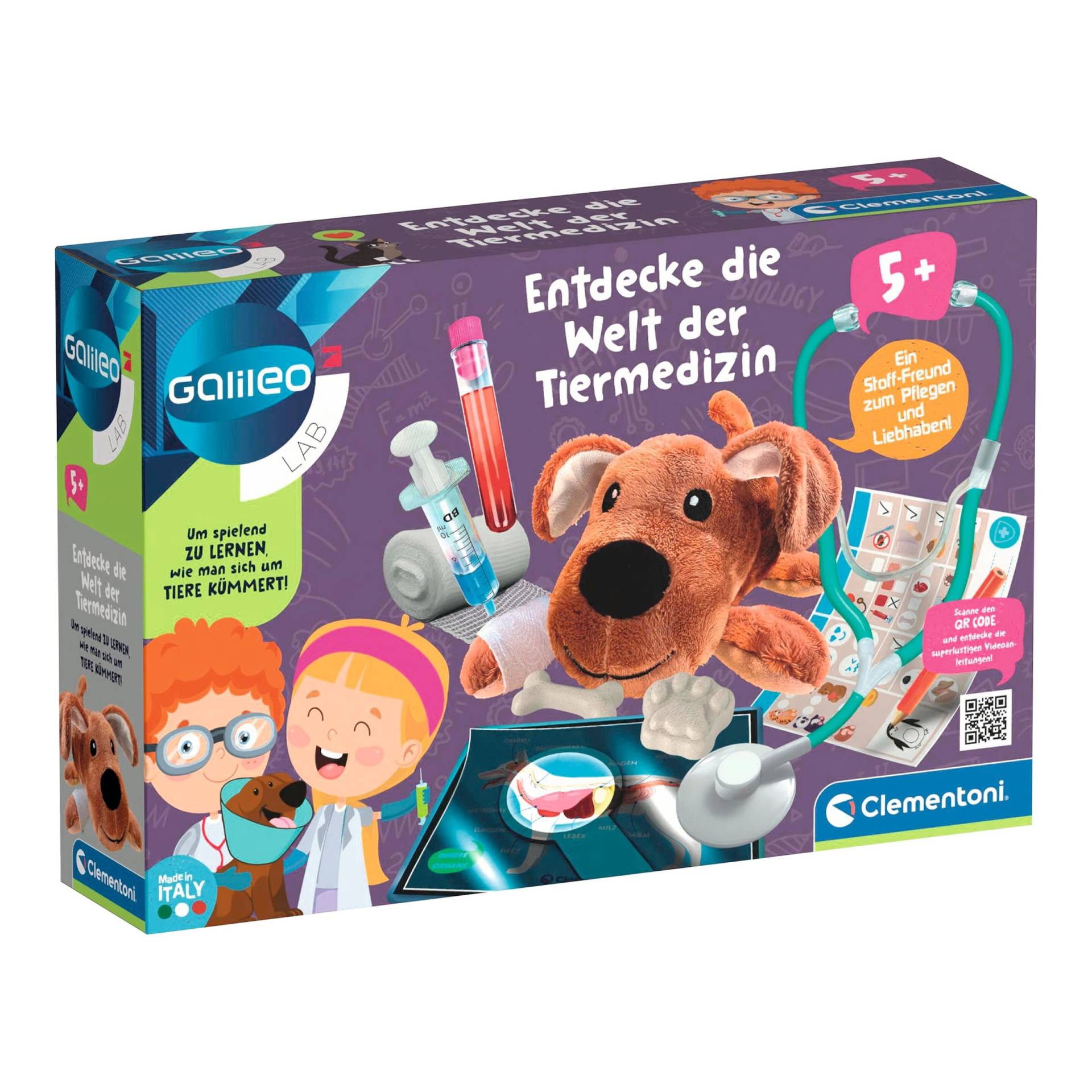 Clementoni Galileo Experimentierkasten - Entdecke die Welt der Tiermedizin von Clementoni