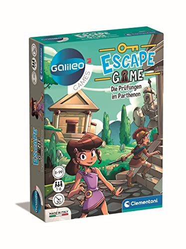 Clementoni Galileo Escape Game - Die Prüfungen im Parthenon - Escape Spiel für Kinder ab 8 Jahren - Gesellschaftsspiel & Familienspiel 59335 11.2 x 15.6 x 3.2 von Clementoni