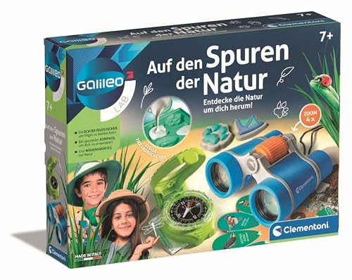 Galileo Lab Auf den Spuren der Natur - Forscherset mit Kompass und Fernglas für Kinder ab 7 Jahren, 59333 von Clementoni von Clementoni