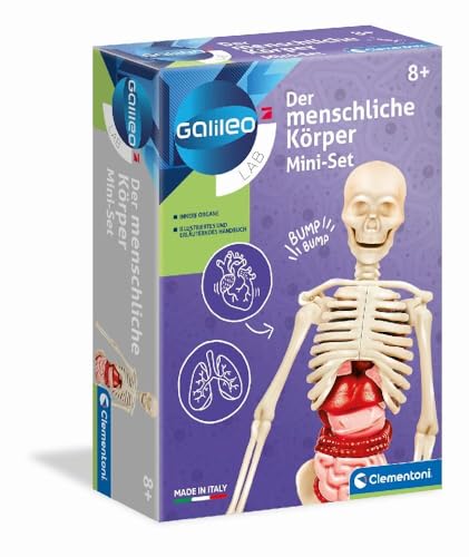 Clementoni Galileo Lab Der menschliche Körper Mini-Set - Spielzeug zum Verstehen von Anatomie mit Organen & Skelett - Experimentierkasten für Kinder ab 8 Jahren von Clementoni 69489 von Clementoni