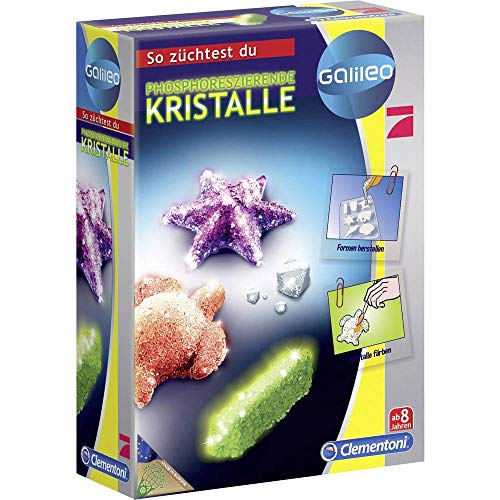 Clementoni Galileo Lab Phosphoreszierende Kristalle - Experimentierkasten für kleine Wissenschaftler mit farbenfrohen Experimenten - Spielzeug für Kinder ab 8 Jahren von Clementoni 69487 von Clementoni