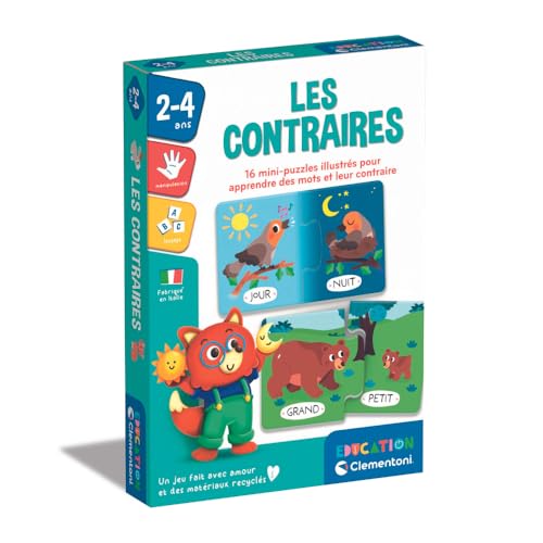 Clementoni | Gegensätze für Kinder 2 – 4 Jahre | Lernspiel mit 16 illustrierten Mini-Puzzles | Lernen von gegensätzlichen Begriffen | Intuitive Selbstkorrektur | Geschenkidee für Kinder Clementoni | Gegensätze für Kinder 2 – 4 Jahre | Lernspiel mit 16 illustrierten Mini-Puzzles | Lernen von gegensätzlichen Begriffen | Intuitive Selbstkorrektur | Geschenkidee für Kinder von Clementoni