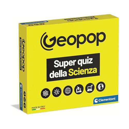 Clementoni Geopop – Das Super Quiz der Wissenschaft, wissenschaftliches Spiel für Kinder ab 10 Jahren, Gesellschaftsspiel mit wissenschaftlichem Thema, 2-6 Spieler, Made in Italy, italienische Sprache Clementoni Geopop – Das Super Quiz der Wissenschaft, wissenschaftliches Spiel für Kinder ab 10 Jahren, Gesellschaftsspiel mit wissenschaftlichem Thema, 2-6 Spieler, Made in Italy, italienische Sprache von Clementoni