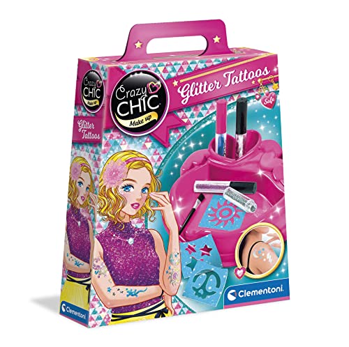 Clementoni Crazy Chic Glitzer Tattoos Set - Glitzer Tattoos für Mädchen ab 6 Jahren - Kinder Tattoos mit Glitzerfarben & Schablonen mit verschiedenen Formen 18513 Clementoni Crazy Chic Glitzer Tattoos Set - Glitzer Tattoos für Mädchen ab 6 Jahren - Kinder Tattoos mit Glitzerfarben & Schablonen mit verschiedenen Formen 18513 von Clementoni