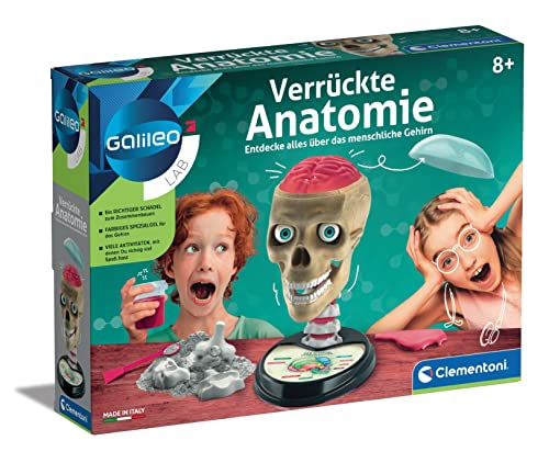 Clementoni Galileo Lab – Verrückte Anatomie, Modell des menschlichen Schädels, Bestandteile des Gehirns zum Entdecken, Medizin & Biologie für Kinder ab 8 Jahren von Clementoni 59221 von Clementoni