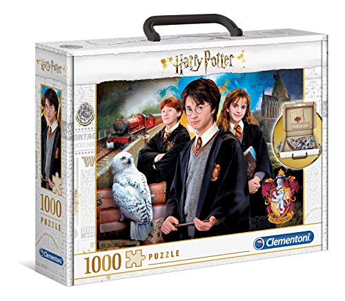 Clementoni 61882 Brief Case Harry Potter – Puzzle 1000 Teile ab 9 Jahren, Erwachsenenpuzzle im Koffer-Design, Geschicklichkeitsspiel für die ganze Familie, ideal als Geschenk, 32 x 25.05 x 6.4 von Clementoni