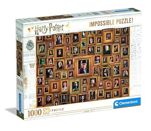 Clementoni 61881 Impossible Puzzle Harry Potter – Puzzle 1000 Teile ab 9 Jahren, Erwachsenenpuzzle mit Wimmelbild, herausforderndes Geschicklichkeitsspiel für die ganze Familie von Clementoni