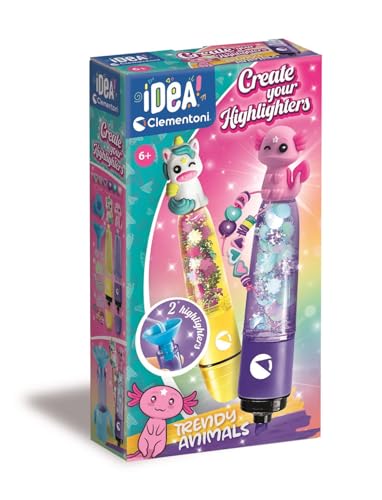 Clementoni Idea – Create Your Highlighters: Trendy Animals, Labor für personalisierte Textmarker, Kreativ-Set für Kinder ab 6 Jahren, mit 3 personalisierbaren Textmarkern mit Zubehör, 18874 Clementoni Idea – Create Your Highlighters: Trendy Animals, Labor für personalisierte Textmarker, Kreativ-Set für Kinder ab 6 Jahren, mit 3 personalisierbaren Textmarkern mit Zubehör, 18874 von Clementoni