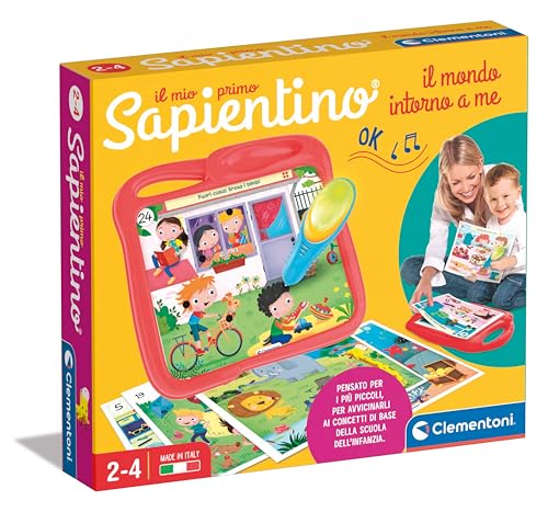 Clementoni Il mio prima Sapientino-Elektronisches Lernspiel für Kinder 2 Jahre, Aktivitäten mit Lernkarten und interaktivem Stift, Neue Wörter, mit Batterien, Made in Italy, 16476, Mehrfarbig Clementoni Il mio prima Sapientino-Elektronisches Lernspiel für Kinder 2 Jahre, Aktivitäten mit Lernkarten und interaktivem Stift, Neue Wörter, mit Batterien, Made in Italy, 16476, Mehrfarbig von Clementoni