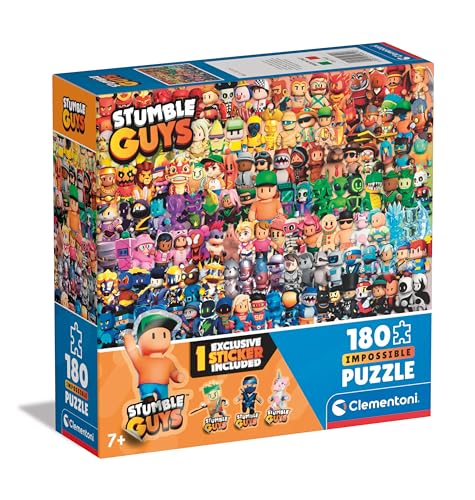 Clementoni Impossible Teile Kinder 7 Jahre, Puzzle Figuren Videospiel, Gaming, Made in Italy, 29321, Stumble Guys 180 von Clementoni