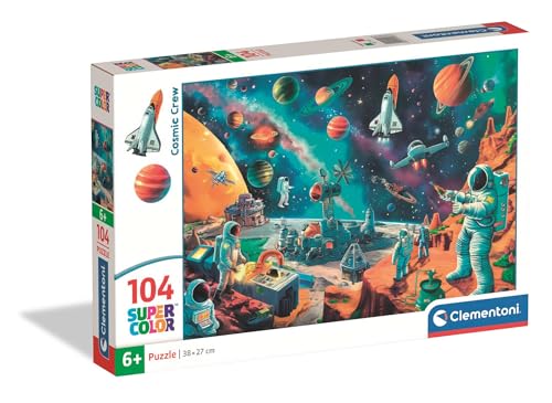 Clementoni Puzzle Cosmic Crew 104 Stücke für Kindern 6-8 Jahre, Geschenk für Kinder, Puzzle für Kinder, Made in Italy, 25036 von Clementoni