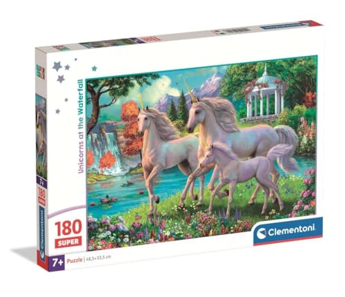 Clementoni - Kinderpuzzle 180 Teile Supercolor, für Kinder 7+ Jahre, Fantasy-Illustration mit Einhörnern, Geschenkidee, Made in Italy, 48,5 x 33,5 cm, 29794 Clementoni - Kinderpuzzle 180 Teile Supercolor, für Kinder 7+ Jahre, Fantasy-Illustration mit Einhörnern, Geschenkidee, Made in Italy, 48,5 x 33,5 cm, 29794 von Clementoni