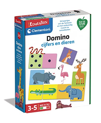 Clementoni Klassische Lernspiele, Domino Figuren und Tiere, 3-5 Jahre - 56045 von Clementoni
