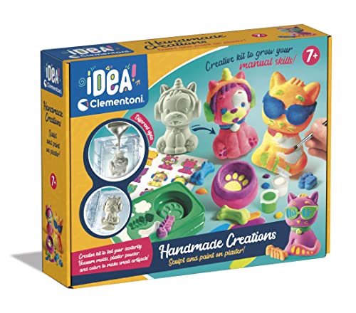 Clementoni - Handgemachte Kreationen – Kreativitäts- und Fantasie-Spiel – Formen Tiere und Gips – Skulptur – Farben – für Kinder ab 7 Jahren, Einheitsgröße Clementoni - Handgemachte Kreationen – Kreativitäts- und Fantasie-Spiel – Formen Tiere und Gips – Skulptur – Farben – für Kinder ab 7 Jahren, Einheitsgröße von Clementoni