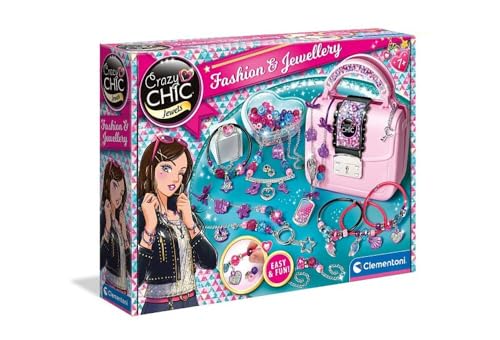 Clementoni Kunst & Handwerk, Crazy Chic Mode & Schmuck, 7-10 Jahre, 17651, Mehrfarbig von Clementoni