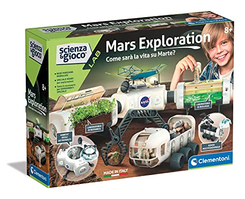 Clementoni - 19243 - Wissenschaft und Spiel Lab - NASA Mars Exploration, Raumbasis - Experimentier-Set Wissenschaft, wissenschaftliches Spiel 8 Jahre, Handbuch auf Italienisch, Made in Italy von Clementoni