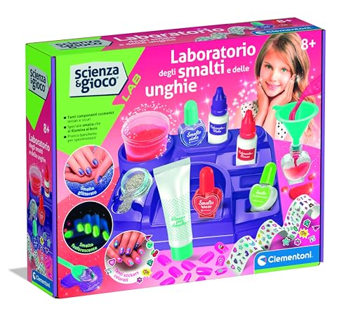 Clementoni Wissenschaft und Spiel Lab – Labor für Nagellack und Nägel, Kit für künstliche Nägel und Nail Art für Mädchen ab 8 Jahren, Wissenschaftsspiel mit Nagellack, Glitter und Stickern, Made in Clementoni Wissenschaft und Spiel Lab – Labor für Nagellack und Nägel, Kit für künstliche Nägel und Nail Art für Mädchen ab 8 Jahren, Wissenschaftsspiel mit Nagellack, Glitter und Stickern, Made in von Clementoni