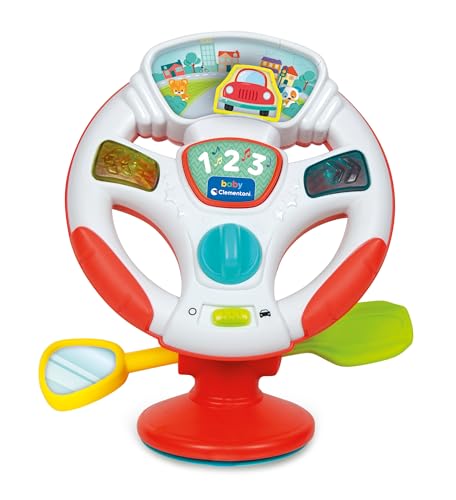 Clementoni - Lenkrad Spielzeug für Kinder, Drehen und Fliegende Führung Aktivität - Interaktives Geschenk mit Licht und Geräuschen, Spiel mit Saugnapf für Kinderhochstuhl 6-36 Monate, Batterien Clementoni - Lenkrad Spielzeug für Kinder, Drehen und Fliegende Führung Aktivität - Interaktives Geschenk mit Licht und Geräuschen, Spiel mit Saugnapf für Kinderhochstuhl 6-36 Monate, Batterien von Clementoni