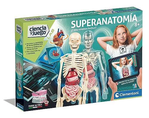 Juego Interactivo de Anatomía del Cuerpo Humano con Realidad Aumentada + 8 Años - Superanatomía von Clementoni