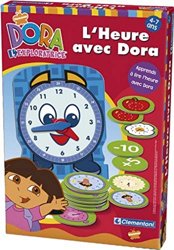 Clementoni – Lernspiel – Pack Dora – Uhrzeit mit Dora und die Stempel der Zahlen von Clementoni