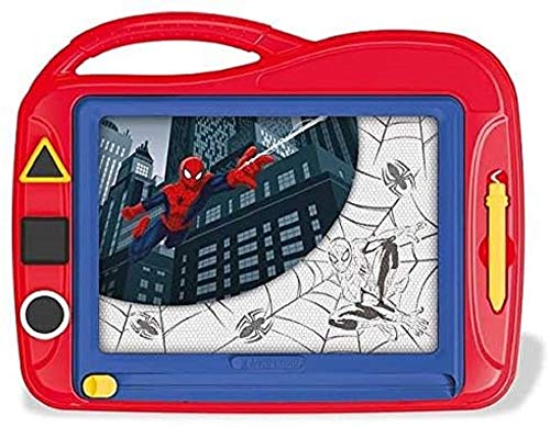 Clementoni 15109 Spider Zaubertafel Marvel Spiderman, magnetische Maltafel zum Zeichnen und Malen, lösch-& wiederverwendbar, mit 3 Schablonen, Kreativspielzeug für Kinder ab 4 Jahren, No von Clementoni