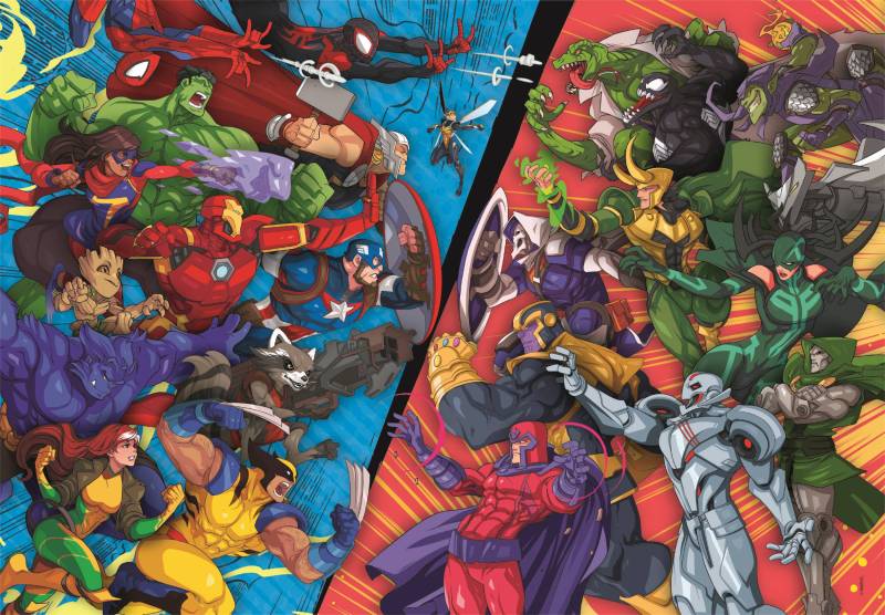 Clementoni Marvel Helden Gegen Schurken 104 Teile Puzzle Clementoni-25061 von Clementoni