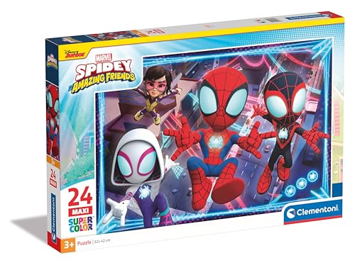 Clementoni Marvel Spidey and His Amazing Friends - Kinder Puzzle 24 Maxi Teile - Puzzle 62 x 42 cm für Kinder ab 3 Jahre - Geschicklichkeitsspiel von Clementoni 28527 Clementoni Marvel Spidey and His Amazing Friends - Kinder Puzzle 24 Maxi Teile - Puzzle 62 x 42 cm für Kinder ab 3 Jahre - Geschicklichkeitsspiel von Clementoni 28527 von Clementoni
