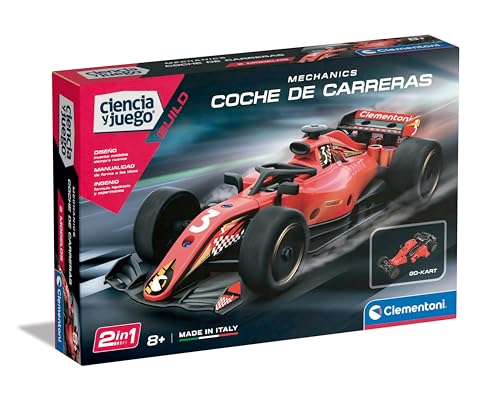 Clementoni Mechanics 55525 Rennwagen, Bausatz für Autos mit allen Teilen, geeignet für das Erlernen von technischen und mechanischen Prinzipien, ab 8 Jahren von Clementoni