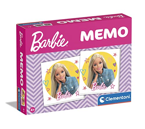 Clementoni Memo Kompakt - Barbie Memoryspiel mit 48 Teilen für Kinder ab 4 Jahren & Erwachsene, ideal als Reisespiel, 18288 von Clementoni