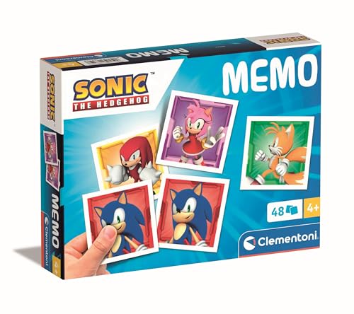 Clementoni Memory Pocket Sonic - Memoryspiel für Kinder ab 4 Jahren - Memo Spiel fürs Gedächtnis mit 48 Karten - Ideal als Reisespiel 18312 von Clementoni