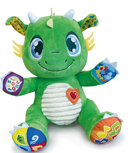 Clementoni-Mon Copain Le Dragon-Peluche interaktives Spielzeug für Babys, französische Version, 6 Monate und mehr, 52506, Mehrfarbig von Clementoni