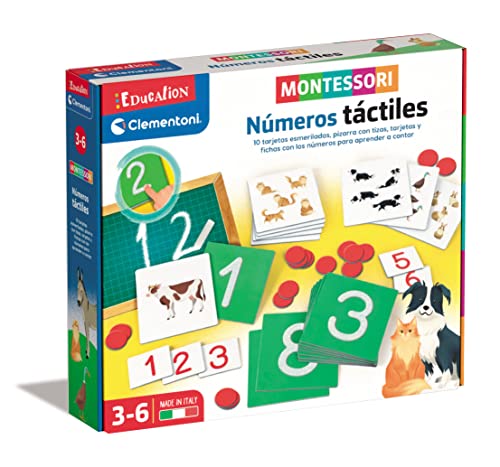 Clementoni- Montessori Touch-Zahlen, Lernspiel Mathematik Montessori, Spielzeug in Spanien bis 3 Jahre (55451) von Clementoni