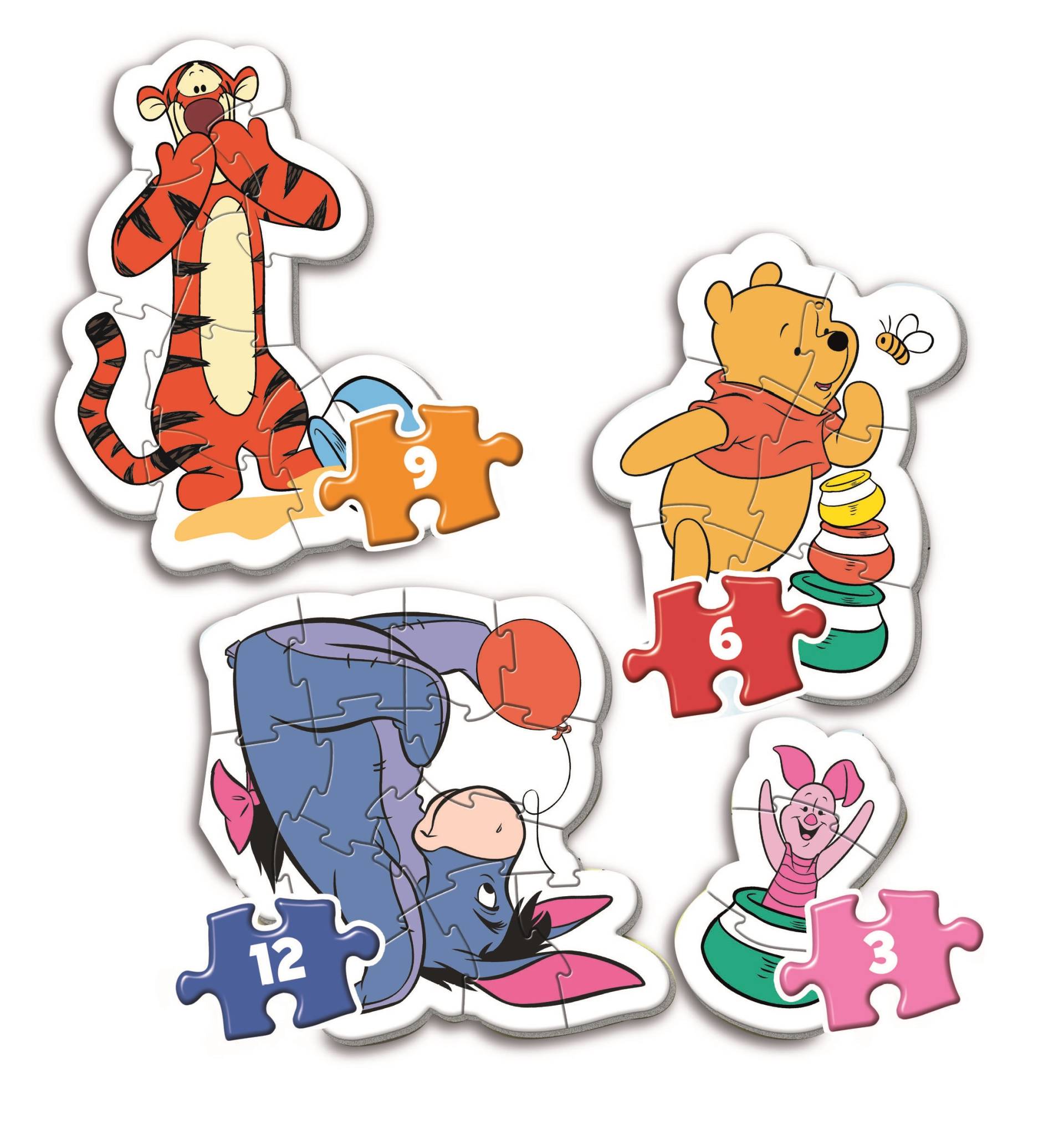 Clementoni My First Puzzle - Winnie The Pooh (4 Puzzles) 3 Teile Puzzle Clementoni-20820 von Clementoni