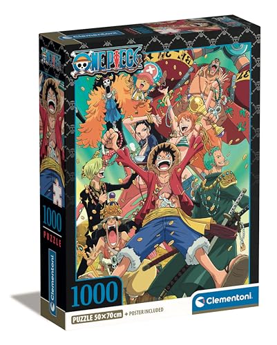 Clementoni One Piece Puzzle 1000 Teile mit Poster - Legespiel für Manga & Anime Fans - für Erwachsene und Kinder ab 9 Jahren, 39921 von Clementoni