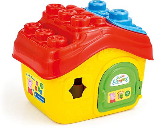 Clementoni 17657 Peppa Pig Clemmy House, Spielset und weiche Bausteine für Kinder ab 10 Monaten, Mehrfarbig von Clementoni