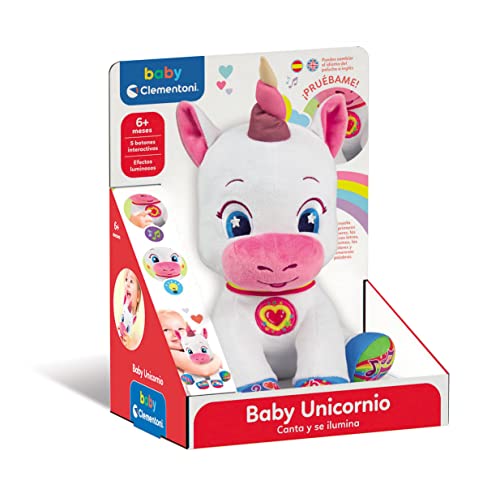 Clementoni 55262 Baby Unicornio Puppe, Bunt, Sin Talla von Clementoni