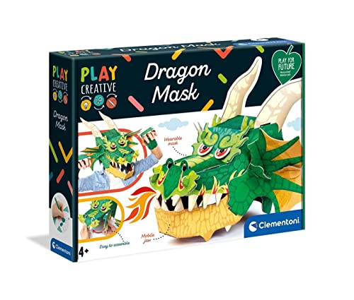Clementoni Play Creative Big Mask Dragon, hergestellt in Italien, Play For Future, dreidimensionale Maske aus Karton, kreatives Spiel für Kinder ab 6 Jahren, 18578 Clementoni Play Creative Big Mask Dragon, hergestellt in Italien, Play For Future, dreidimensionale Maske aus Karton, kreatives Spiel für Kinder ab 6 Jahren, 18578 von Clementoni