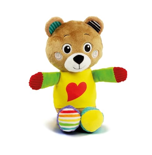 Clementoni - Baby for You Teddybär Bob The Bear, Spielzeug für die erste Kindheit, Spielzeug für die erste Aktivität, waschmaschinenfest, 0-36 Monate, Mehrfarbig, 17906 von Clementoni