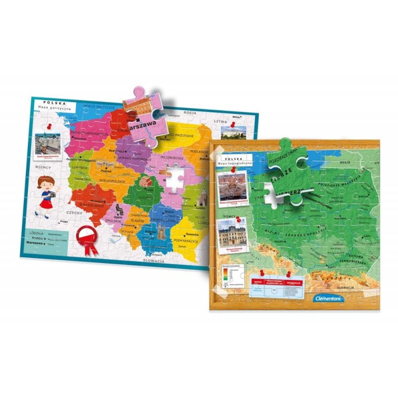 Clementoni Poland Map 104 Teile Puzzle Clementoni-50021 von Clementoni