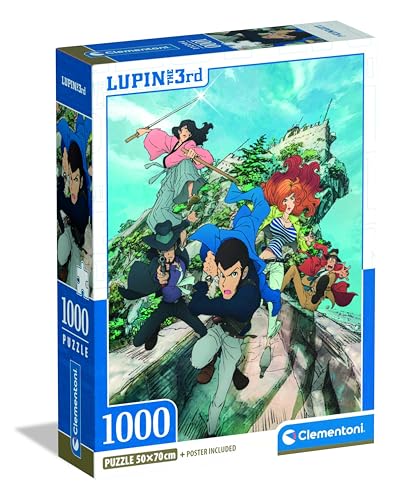 Clementoni Puzzle 1000 Teile Anime für Erwachsene und Jungen, Abbildung Lupin 3 mit Poster inklusive, Sonderserie, Geschenkidee für Herren, Made in Italy, 50 x 70 cm, 37068 Clementoni Puzzle 1000 Teile Anime für Erwachsene und Jungen, Abbildung Lupin 3 mit Poster inklusive, Sonderserie, Geschenkidee für Herren, Made in Italy, 50 x 70 cm, 37068 von Clementoni