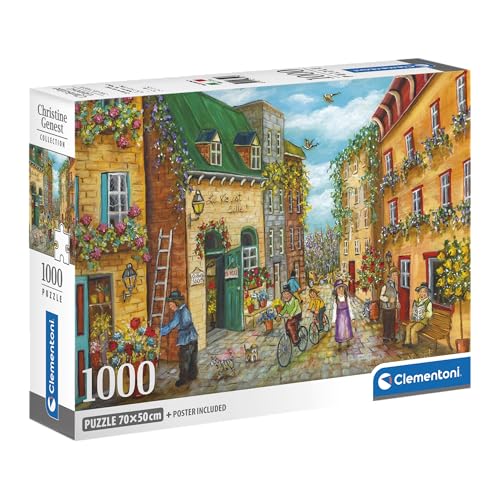 Clementoni - Puzzle 1000 Teile - The 1001 Flowers Alley - Christine Genest - Kanadische Künstlerin - Poster enthalten - Endgröße 70 x 50 cm - Kompakte Box - ab 14 Jahren bis zum Erwachsenen - 83020 Clementoni - Puzzle 1000 Teile - The 1001 Flowers Alley - Christine Genest - Kanadische Künstlerin - Poster enthalten - Endgröße 70 x 50 cm - Kompakte Box - ab 14 Jahren bis zum Erwachsenen - 83020 von Clementoni