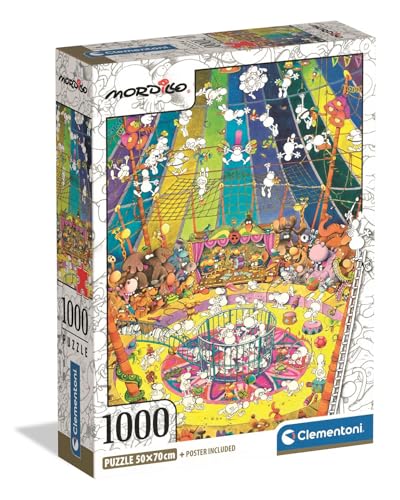 Clementoni - Puzzle 1000 Teile für Erwachsene und Jugendliche, Impossible Collection, Thema Mordillo-Comics, The Show, Compact Box mit Poster, Geschenkidee für Damen und Herren, Made in Italy, 70 x 50 Clementoni - Puzzle 1000 Teile für Erwachsene und Jugendliche, Impossible Collection, Thema Mordillo-Comics, The Show, Compact Box mit Poster, Geschenkidee für Damen und Herren, Made in Italy, 70 x 50 von Clementoni