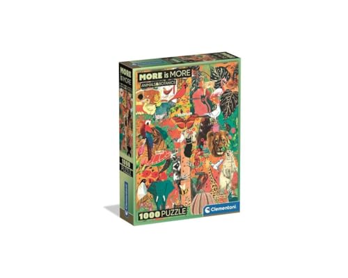 Clementoni Puzzle More is More Animal&Botanics 1000 Stücke, Compact Box - Puzzle für Erwachsene 14-99 Jahre, Geschenk für Mann und Frau, Made in Italy, 37073 von Clementoni
