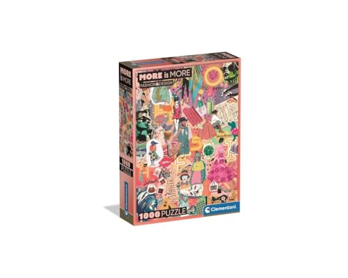 Clementoni Puzzle More is More Fashion&Design 1000 Stücke, Compact Box - Puzzle für Erwachsene 14-99 Jahre, Geschenk für Mann und Frau, Made in Italy, 37071 von Clementoni