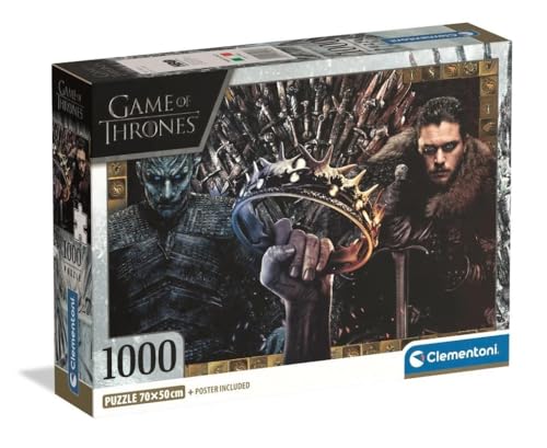 Clementoni - Puzzle 1000 Teile für Erwachsene und Jugendliche, Special Series, Thema TV-Serie Game of Thrones, mit Poster, Kompaktbox, Geschenkidee für Damen und Herren, Made in Italy, 70 x 50 cm Clementoni - Puzzle 1000 Teile für Erwachsene und Jugendliche, Special Series, Thema TV-Serie Game of Thrones, mit Poster, Kompaktbox, Geschenkidee für Damen und Herren, Made in Italy, 70 x 50 cm von Clementoni