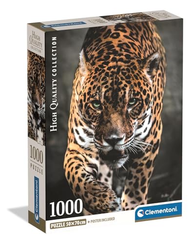 Clementoni - Puzzle 1000 Teile für Erwachsene und Jungen, Kollektion, Thema Jaguar im Dschungel, mit Poster, Kompaktbox, Geschenkidee für Damen und Herren, Made in Italy, 50 x 70 cm, 39947 Clementoni - Puzzle 1000 Teile für Erwachsene und Jungen, Kollektion, Thema Jaguar im Dschungel, mit Poster, Kompaktbox, Geschenkidee für Damen und Herren, Made in Italy, 50 x 70 cm, 39947 von Clementoni