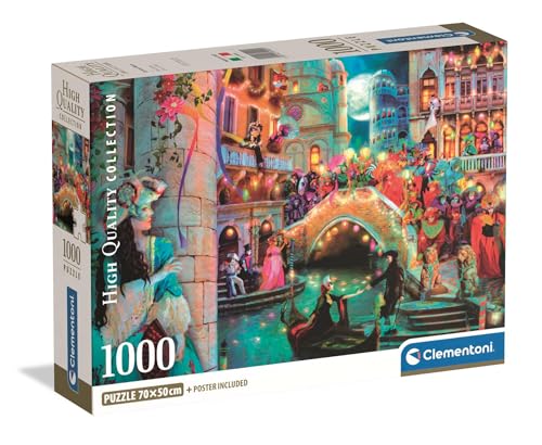 Clementoni - Puzzle 1000 Teile für Erwachsene und Jungen, Kollektion, Thema Karnevalsmond, mit Poster, Kompaktbox, Geschenkidee für Damen und Herren, Made in Italy, 70 x 50 cm, 39990 Clementoni - Puzzle 1000 Teile für Erwachsene und Jungen, Kollektion, Thema Karnevalsmond, mit Poster, Kompaktbox, Geschenkidee für Damen und Herren, Made in Italy, 70 x 50 cm, 39990 von Clementoni