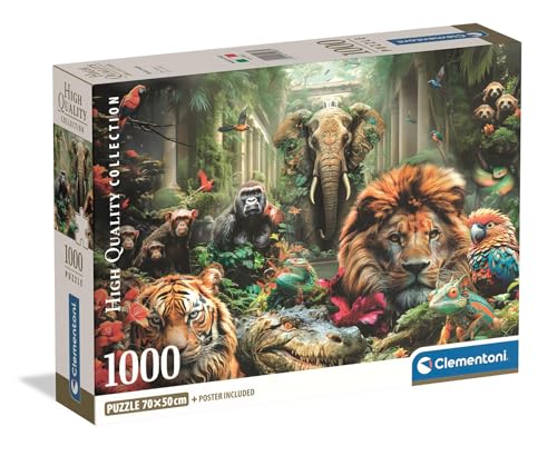 Clementoni - Puzzle 1000 Teile für Erwachsene und Jungen, Kollektion, Thema Mystischer Dschungel, mit Poster, Kompaktbox, Geschenkidee für Damen und Herren, Made in Italy, 70 x 50 cm, 39987 Clementoni - Puzzle 1000 Teile für Erwachsene und Jungen, Kollektion, Thema Mystischer Dschungel, mit Poster, Kompaktbox, Geschenkidee für Damen und Herren, Made in Italy, 70 x 50 cm, 39987 von Clementoni