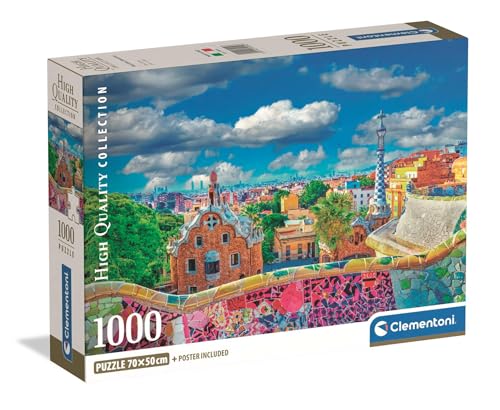 Clementoni - Puzzle 1000 Teile für Erwachsene und Jungen, Kollektion, Thema Parc Güell von Barcelona, kompakte Box mit Poster, Geschenkidee für Damen und Herren, Made in Italy, 70 x 50 cm, 39954 Clementoni - Puzzle 1000 Teile für Erwachsene und Jungen, Kollektion, Thema Parc Güell von Barcelona, kompakte Box mit Poster, Geschenkidee für Damen und Herren, Made in Italy, 70 x 50 cm, 39954 von Clementoni