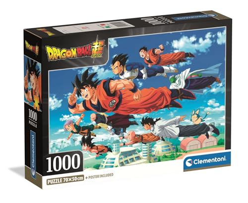 Clementoni - Puzzle 1000 Teile für Erwachsene und Jungen, Special Series, Anime Dragonball, Compact Box mit Poster, Geschenkidee für Damen und Herren, Made in Italy, 70 x 50 cm, 39955 Clementoni - Puzzle 1000 Teile für Erwachsene und Jungen, Special Series, Anime Dragonball, Compact Box mit Poster, Geschenkidee für Damen und Herren, Made in Italy, 70 x 50 cm, 39955 von Clementoni
